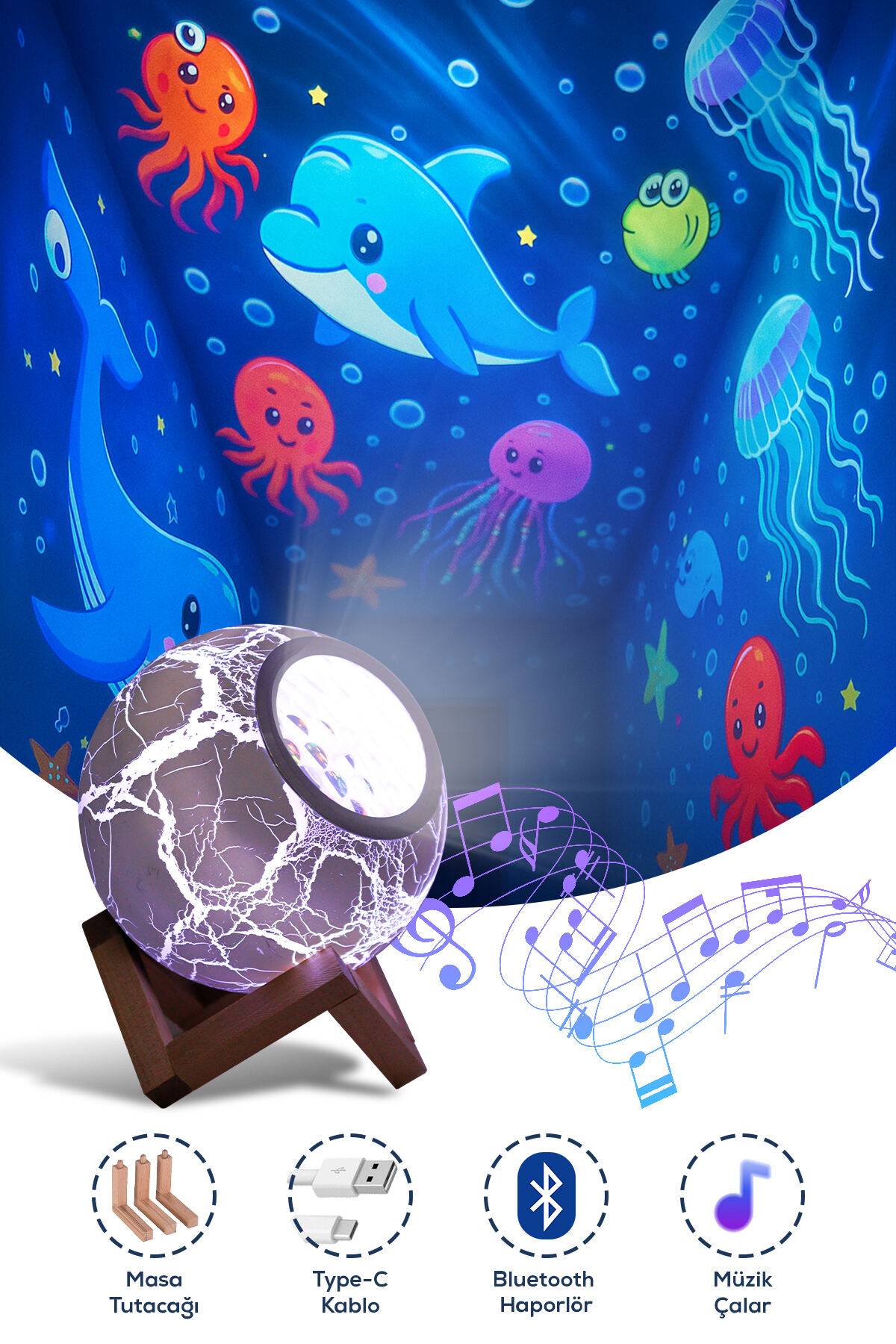 GEZEGEN BLUETOOTHLU PROJEKTÖR